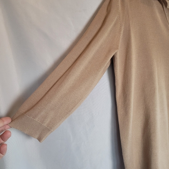 NWT Cable & Gauge Women's 3/4 Sleeve Scalloped Detail Top Size XL - Picture 2 of 10